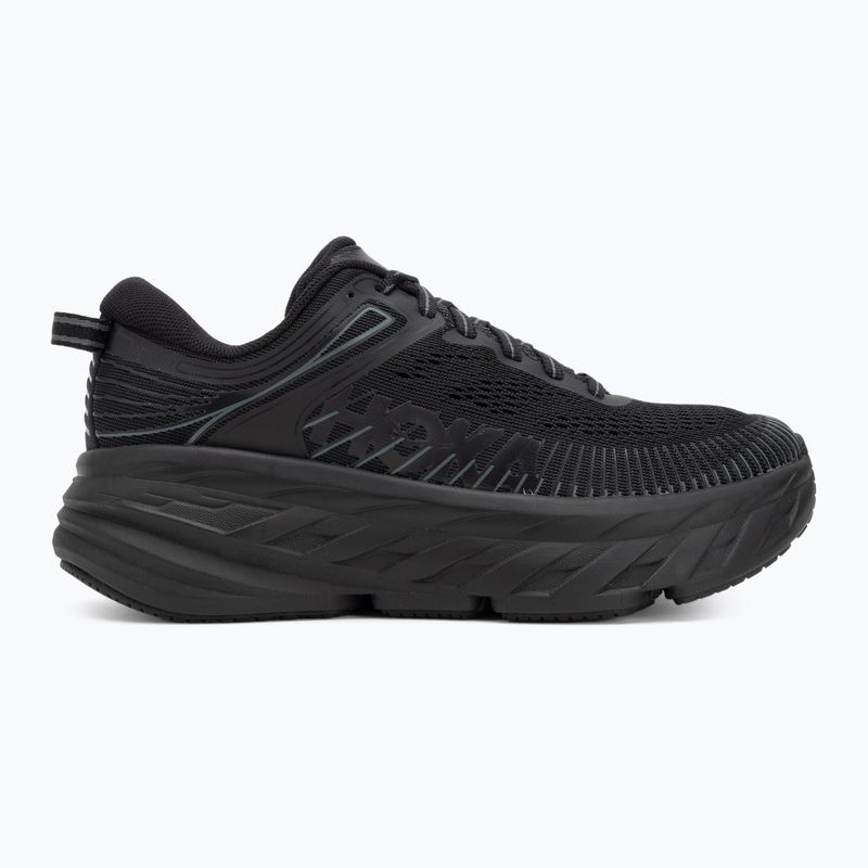 Women's running shoes HOKA Bondi 7 black/black 2