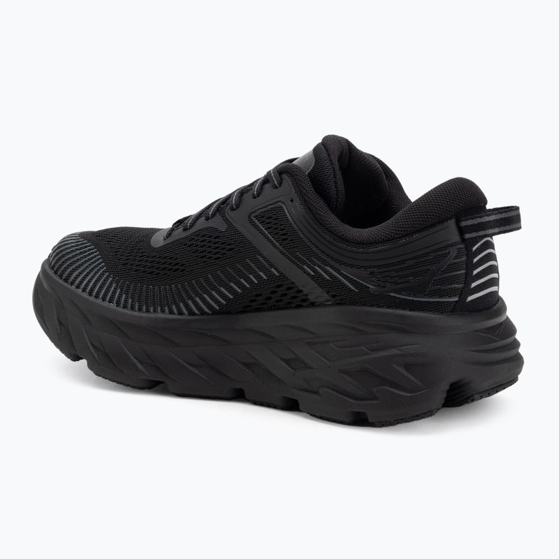 Women's running shoes HOKA Bondi 7 black/black 3