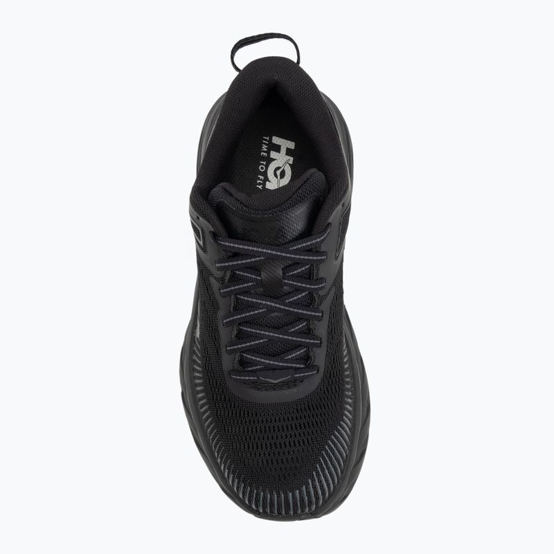Women's running shoes HOKA Bondi 7 black/black 5