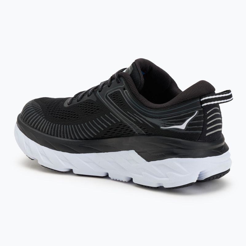 Women's running shoes HOKA Bondi 7 black/white 3