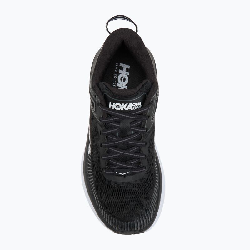 Women's running shoes HOKA Bondi 7 black/white 5