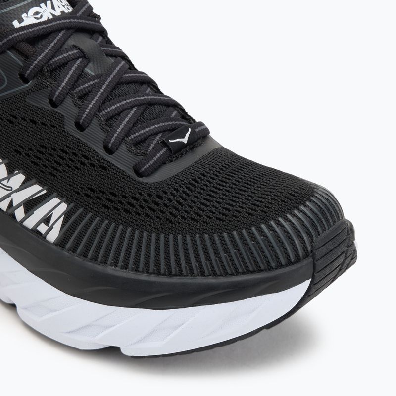 Women's running shoes HOKA Bondi 7 black/white 7