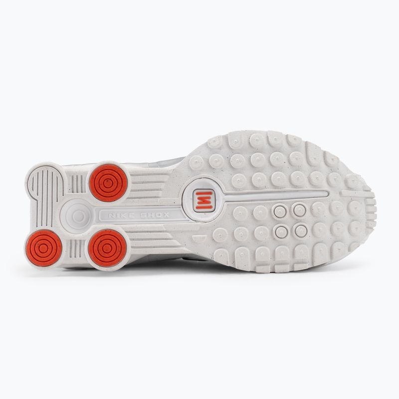 Nike Shox R4 women's shoes white/metalsilver/max orange 4