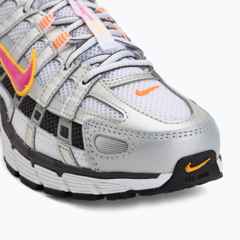 Women's shoes Nike P-6000 white/metallic platinum/laser fuchsia 7