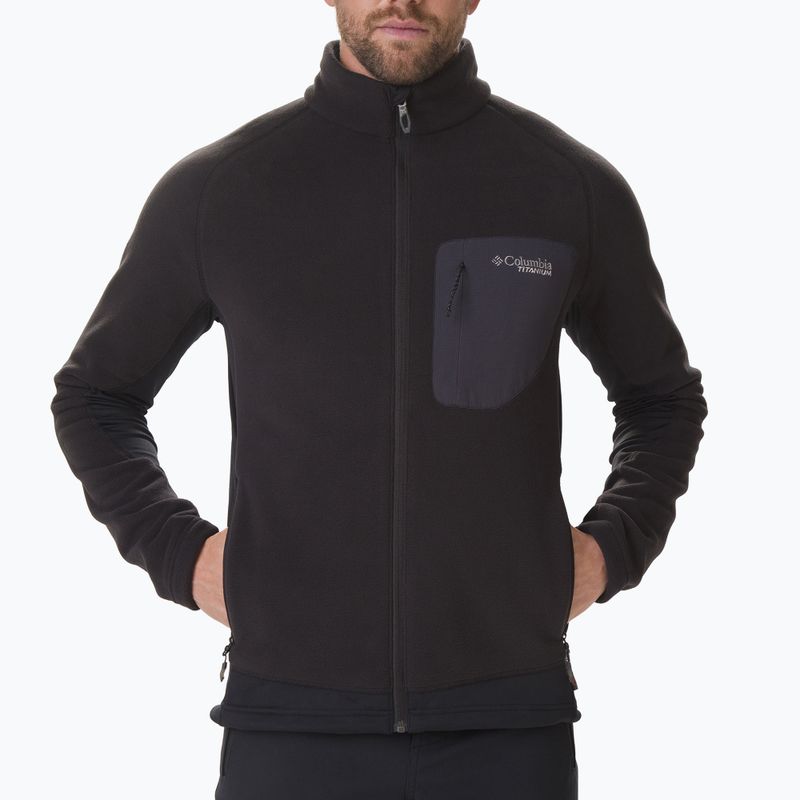 Columbia Titan Pass 2.0 II men's fleece sweatshirt black 1866422