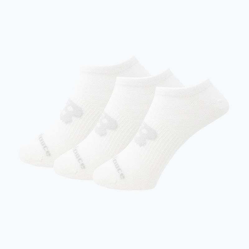 New Balance Flat Knit No Show socks 3 pairs white