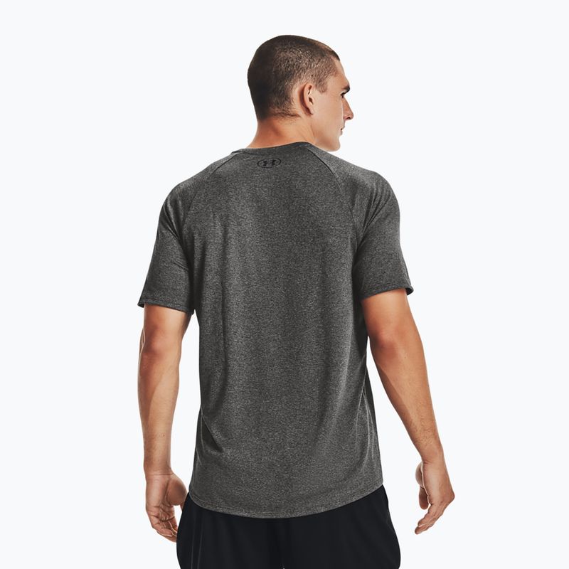 Under Armour Tech 2.0 carbon heather/black men's training t-shirt 2