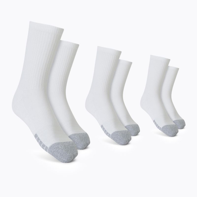 Under Armour Heatgear Crew sports socks 3 pairs white 1346751