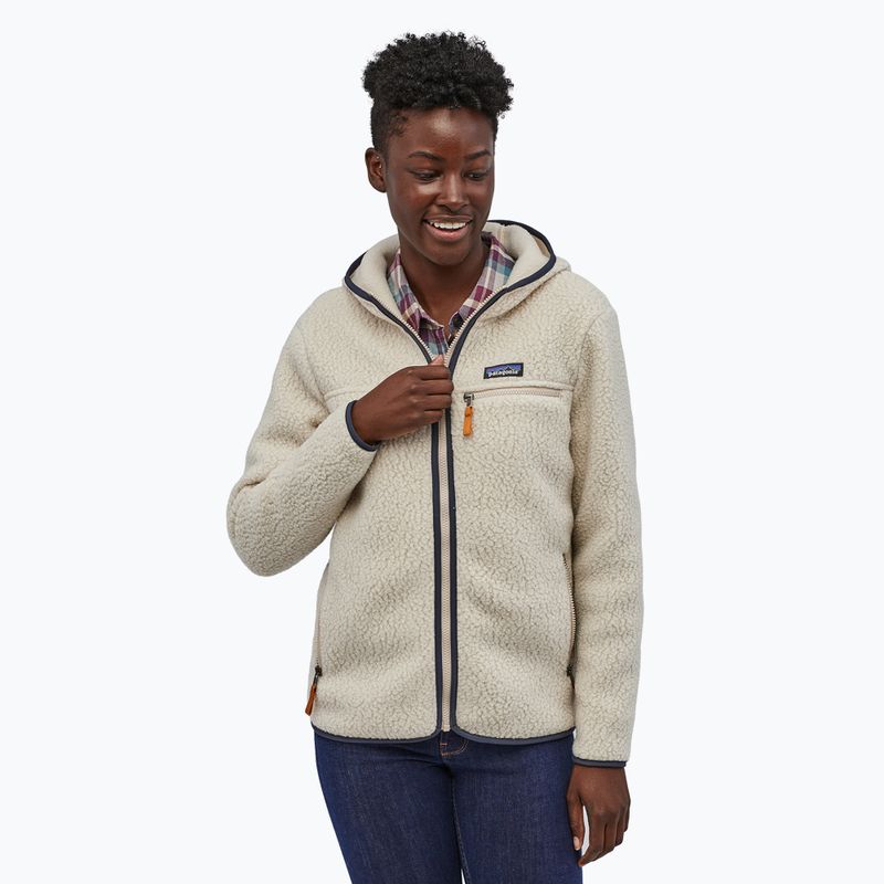 Women's Patagonia Retro Pile Hoody fleece sweatshirt pelican