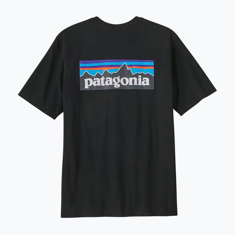Men's Patagonia P-6 Logo Responsibili-Tee trekking t-shirt black 11