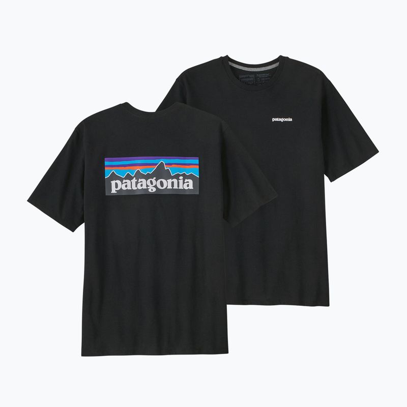 Men's Patagonia P-6 Logo Responsibili-Tee trekking t-shirt black 12
