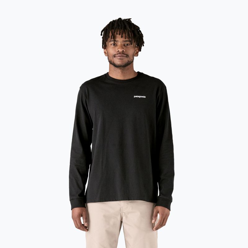 Men's Patagonia P-6 Logo Responsibili trekking longsleeve black 2