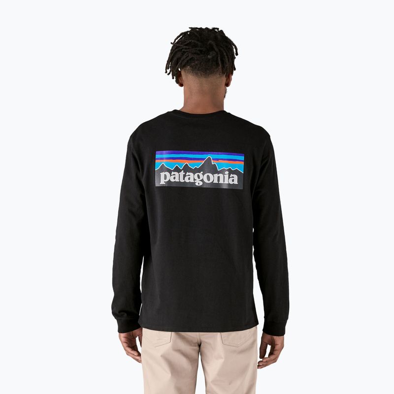 Men's Patagonia P-6 Logo Responsibili trekking longsleeve black 5