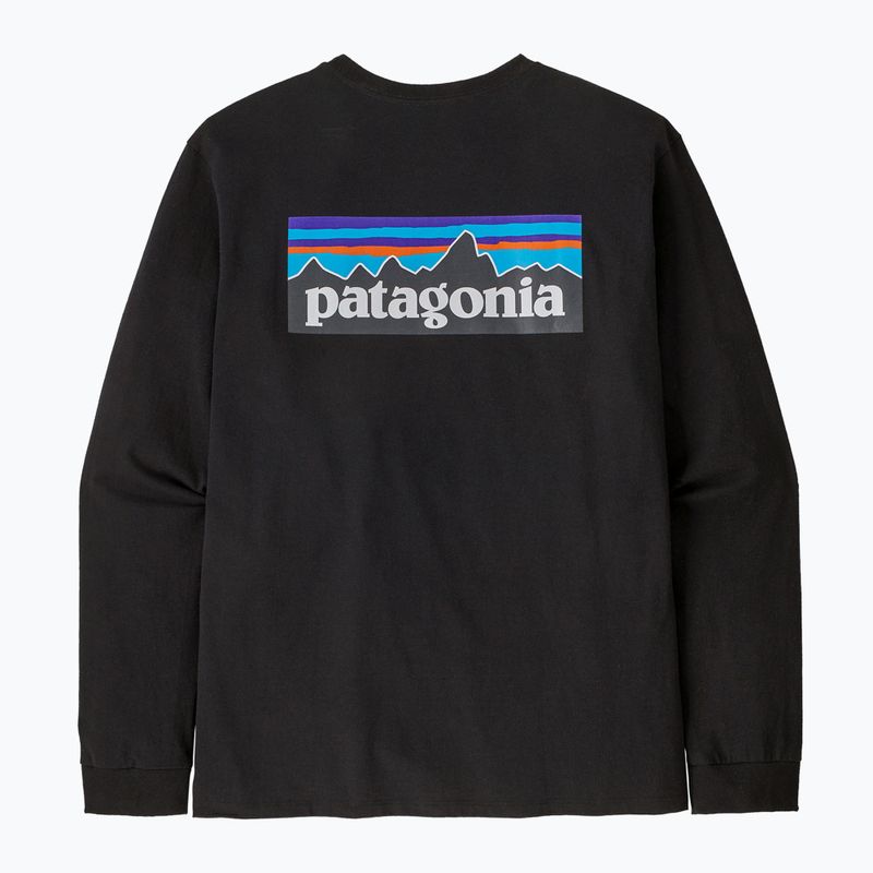 Men's Patagonia P-6 Logo Responsibili trekking longsleeve black 5