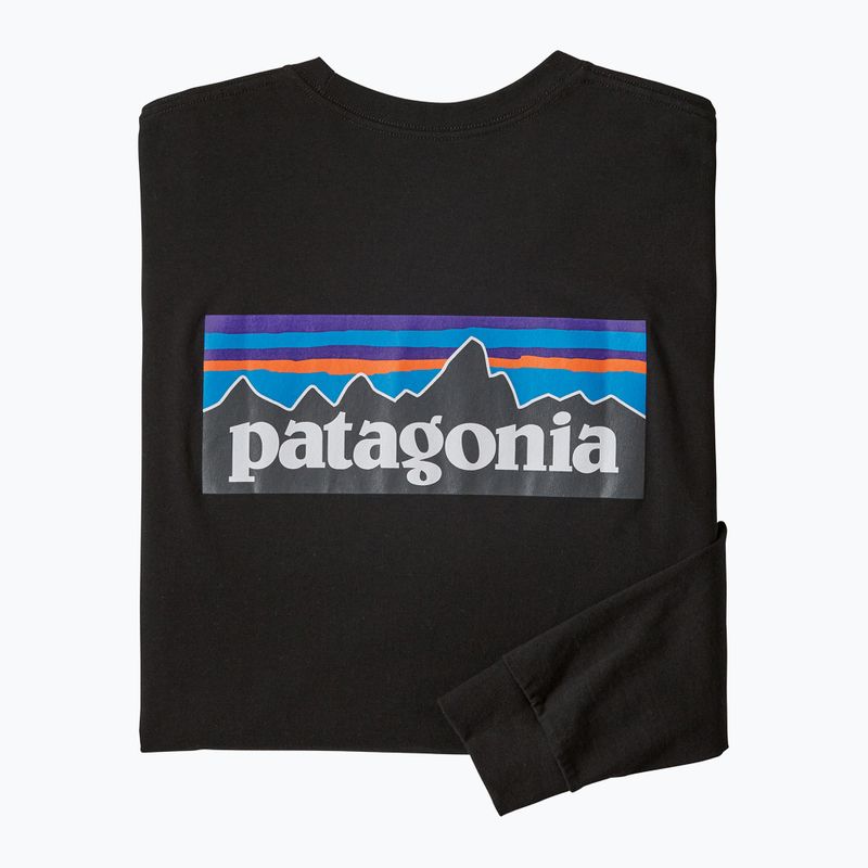 Men's Patagonia P-6 Logo Responsibili trekking longsleeve black 6