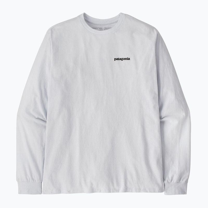 Men's Patagonia P-6 Logo Responsibili Longsleeve white 3