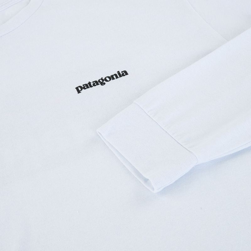 Men's Patagonia P-6 Logo Responsibili Longsleeve white 3