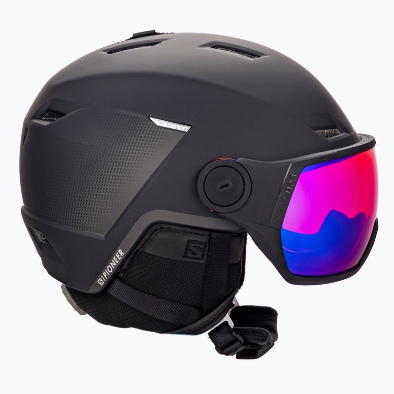 Salomon men's ski helmet Pioneer Lt Visor black L41199900 3