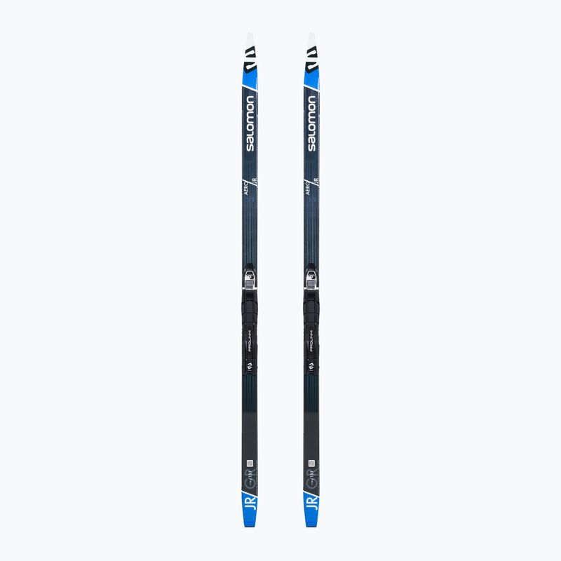 Children's cross-country skis Salomon Aero Grip Jr. + Prolink Access black-blue L412480PM