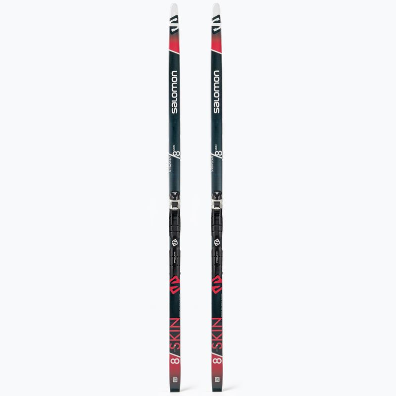 Salomon Snowscape 8 Skin + Prolink Auto cross-country ski black/red L413753PM