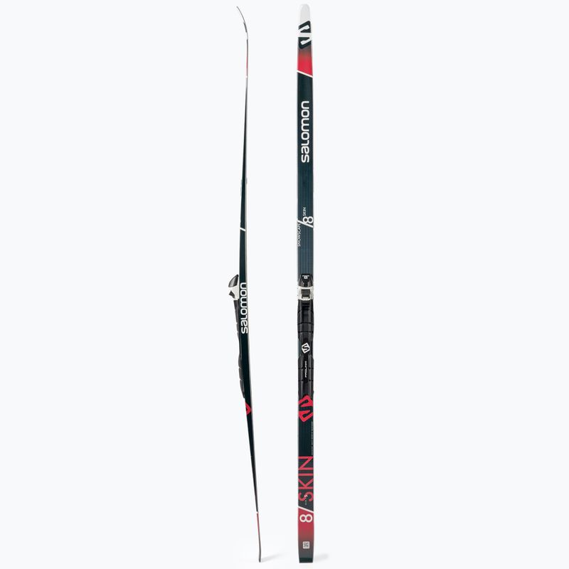 Salomon Snowscape 8 Skin + Prolink Auto cross-country ski black/red L413753PM 2