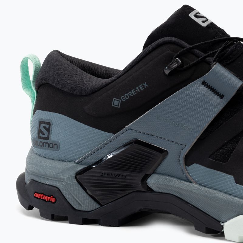Women's trekking boots Salomon X Ultra 4 GTX black-blue L41289600 7