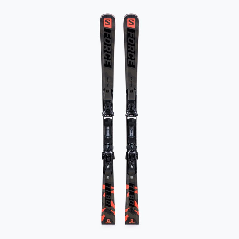 Men's downhill skis Salomon S/Force Ti 80 + Z12 GW grey L41496000/L4146890010