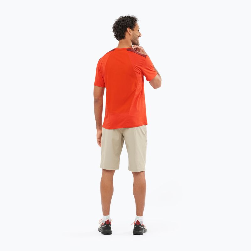 Men's Salomon Outline SS trekking t-shirt red LC1715200 4