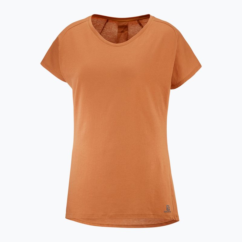 Salomon Essential Shaped SS women's trekking t-shirt orange LC1700900