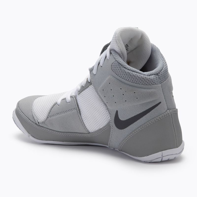 Nike Fury white/grey wrestling shoes 3