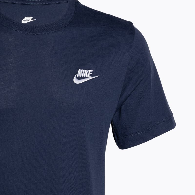 Men's Nike Sportswear Club black midnight navy/white T-shirt 3