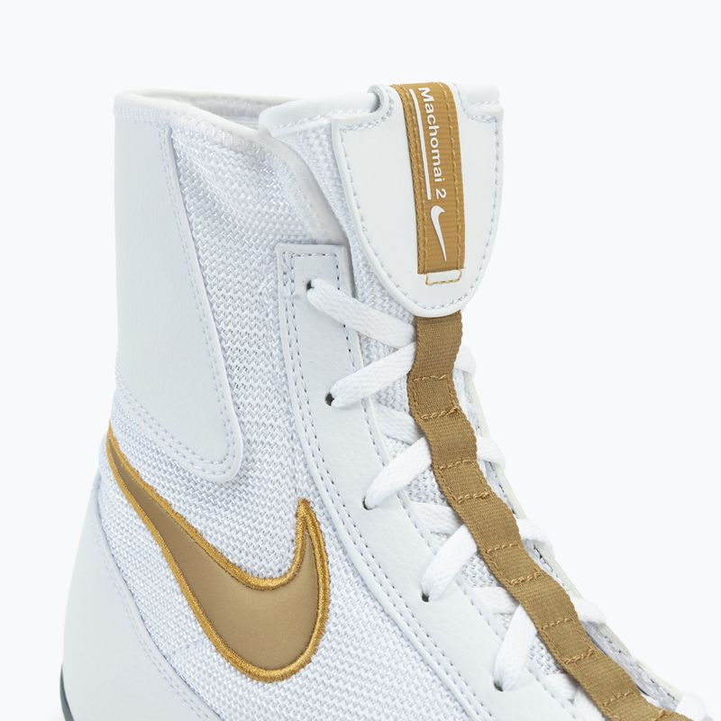 Nike Machomai white and gold boxing shoes 321819-170 8