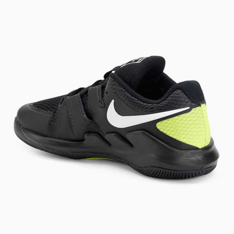 Children's tennis shoes Nike Court Vapor X Jr black/volt/white 3