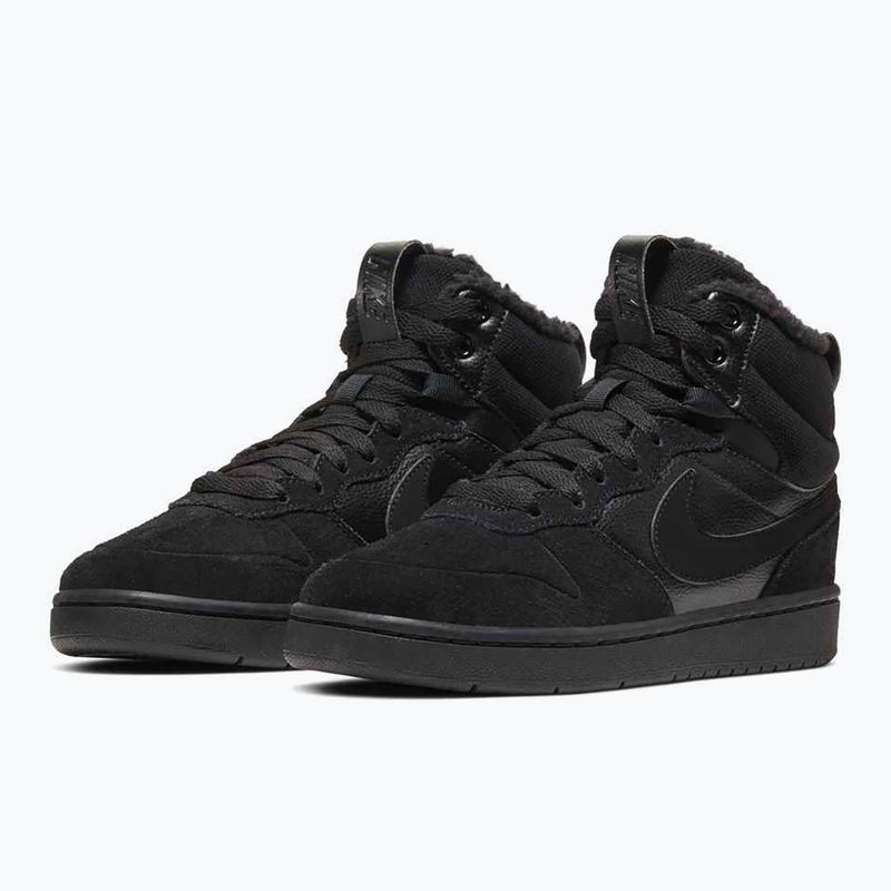 Kids' trainers Nike Court Borough Mid 2 black/black/black 3