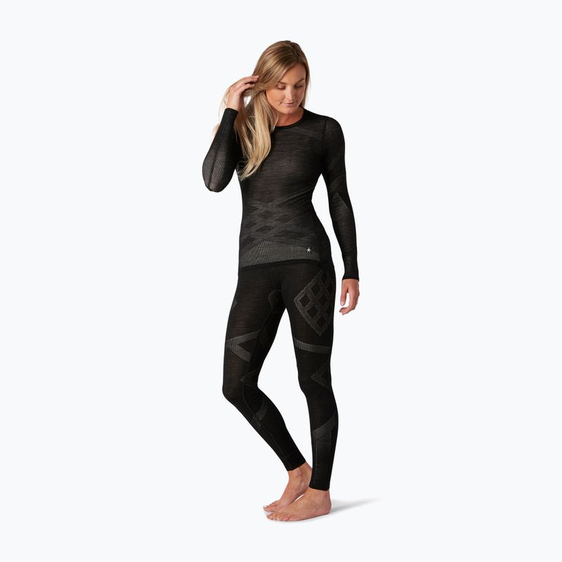Women's thermal base layer Smartwool Intraknit Merino 200 Crew black/white 5