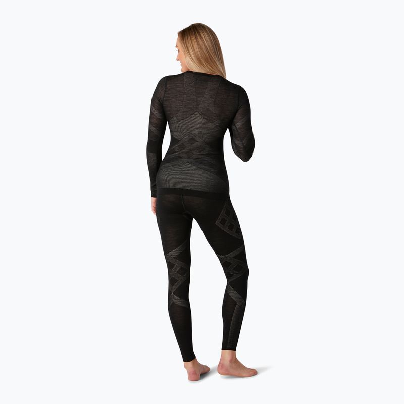 Women's thermal base layer Smartwool Intraknit Merino 200 Crew black/white 6