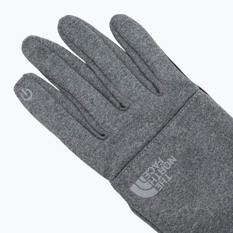 Men's trekking gloves The North Face Etip Recycled medium grey heather 6