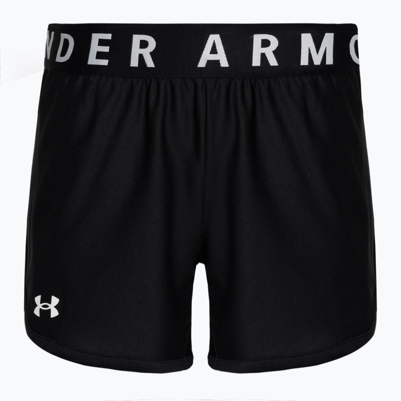 Under Armour Play Up 5 In women's training shorts black/black/white 5