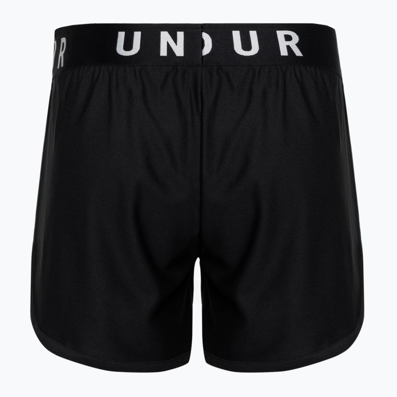 Under Armour Play Up 5 In women's training shorts black/black/white 6