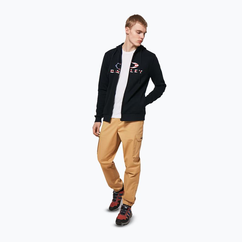 Men's Oakley Bark 2.0 Hoodie FZ black/american flag sweatshirt 5
