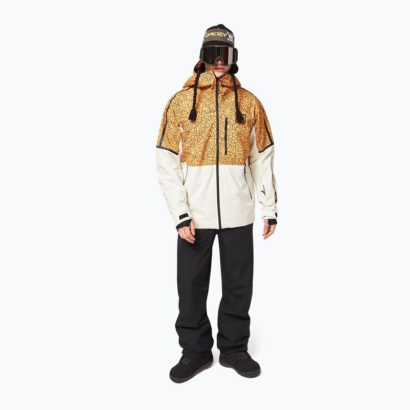 Oakley TC Gunn 2.0 RC Shell men's snowboard jacket white and yellow FOA403429 5