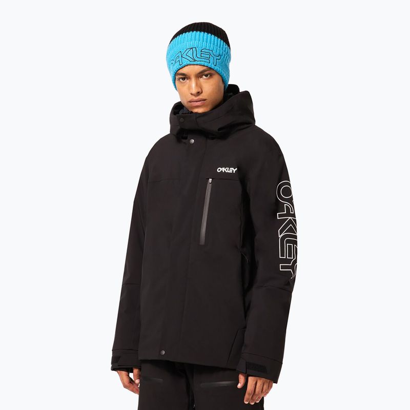 Men's snowboard jacket Oakley TNP TBT Insulated black/white logo