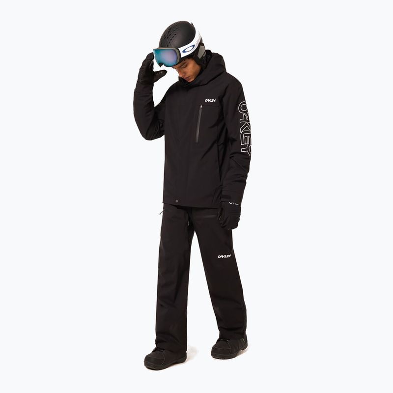Men's snowboard jacket Oakley TNP TBT Insulated black/white logo 3