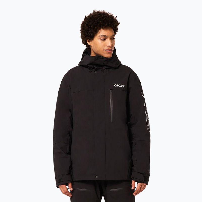 Men's snowboard jacket Oakley TNP TBT Insulated black/white logo 4