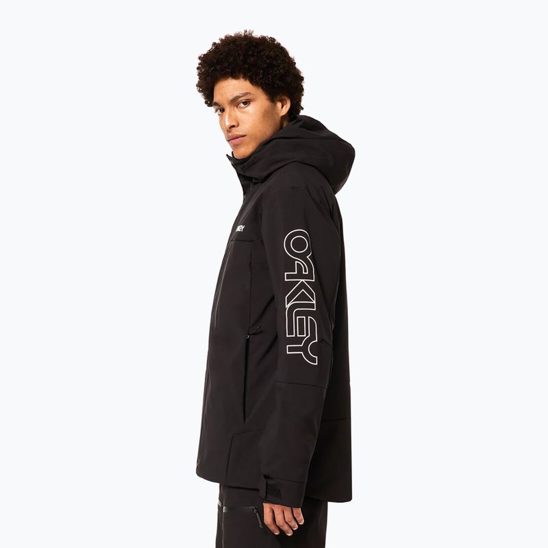 Men's snowboard jacket Oakley TNP TBT Insulated black/white logo 5