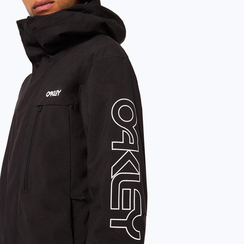 Men's snowboard jacket Oakley TNP TBT Insulated black/white logo 7