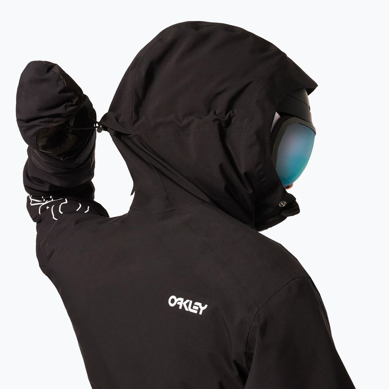 Men's snowboard jacket Oakley TNP TBT Insulated black/white logo 13