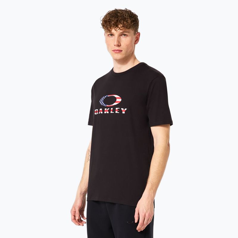 Men's Oakley O Bark 2.0 t-shirt black/american flag 4