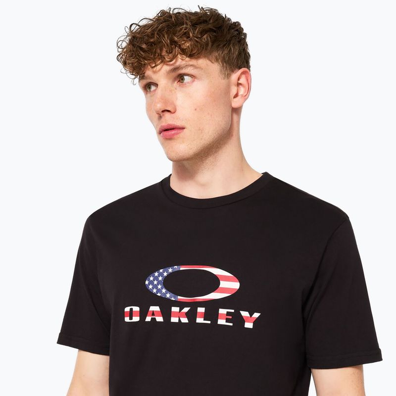 Men's Oakley O Bark 2.0 t-shirt black/american flag 5