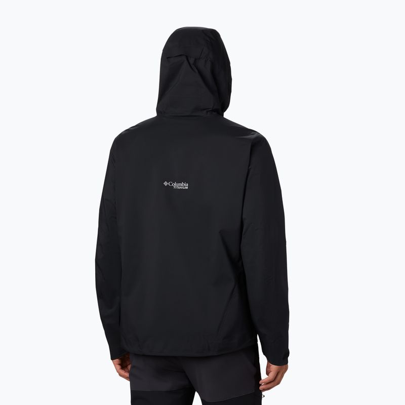 Columbia men's Titan Pass 2.5L Shell rain jacket black 1888941 2